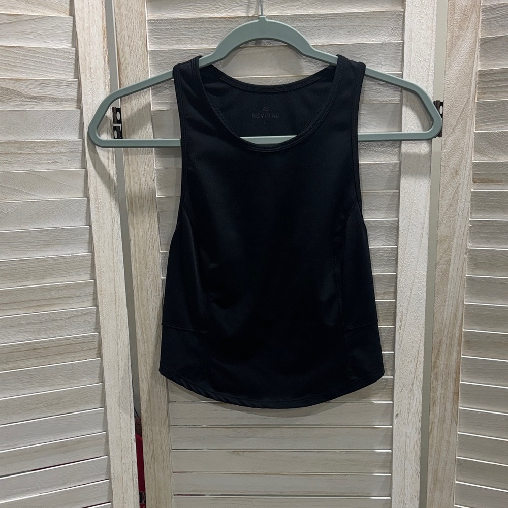 A Set of Two AS Revival Black and Blue Tank Tops